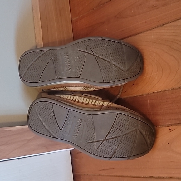 Kids sperry boat shoes. A few stains as shown in photos tons of life left! - Picture 7 of 8